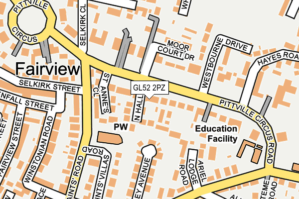 GL52 2PZ map - OS OpenMap – Local (Ordnance Survey)