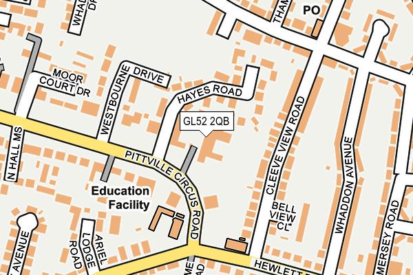 GL52 2QB map - OS OpenMap – Local (Ordnance Survey)