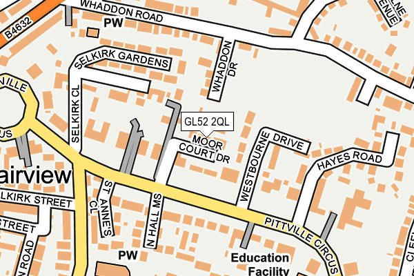 GL52 2QL map - OS OpenMap – Local (Ordnance Survey)