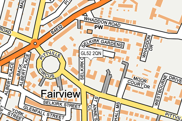 GL52 2QN map - OS OpenMap – Local (Ordnance Survey)