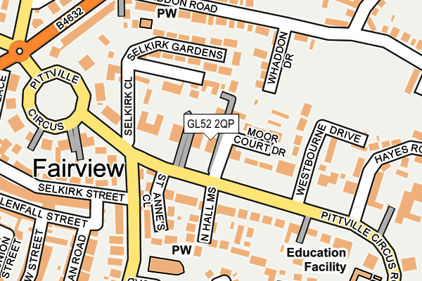 GL52 2QP map - OS OpenMap – Local (Ordnance Survey)