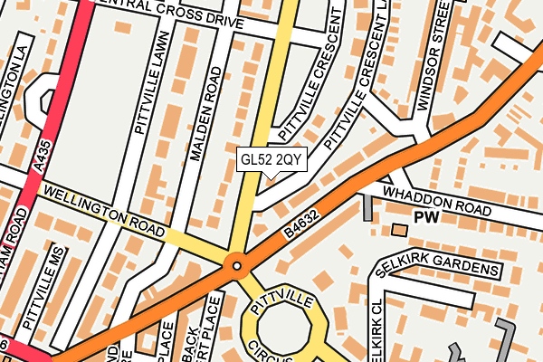 GL52 2QY map - OS OpenMap – Local (Ordnance Survey)