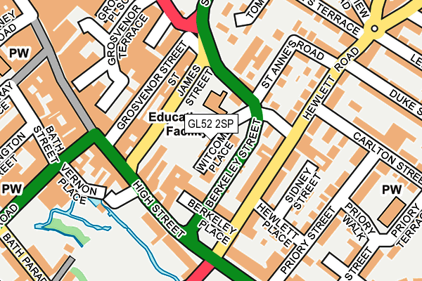 GL52 2SP map - OS OpenMap – Local (Ordnance Survey)