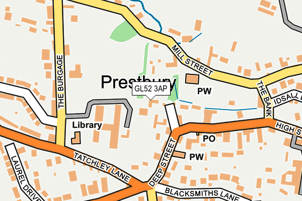 GL52 3AP map - OS OpenMap – Local (Ordnance Survey)