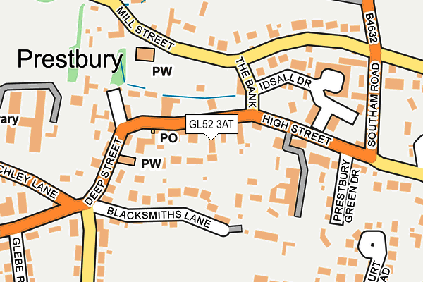 GL52 3AT map - OS OpenMap – Local (Ordnance Survey)