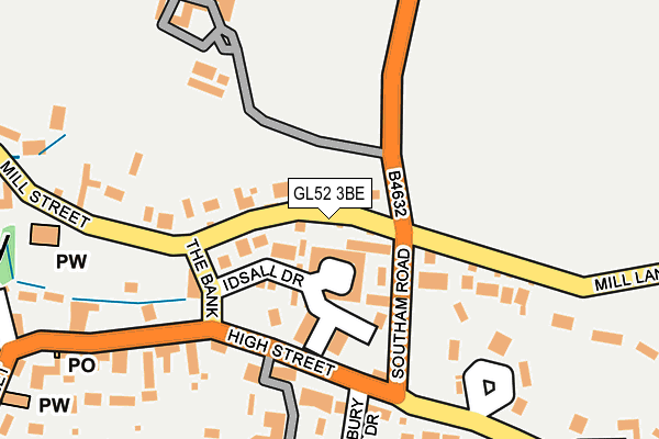 GL52 3BE map - OS OpenMap – Local (Ordnance Survey)
