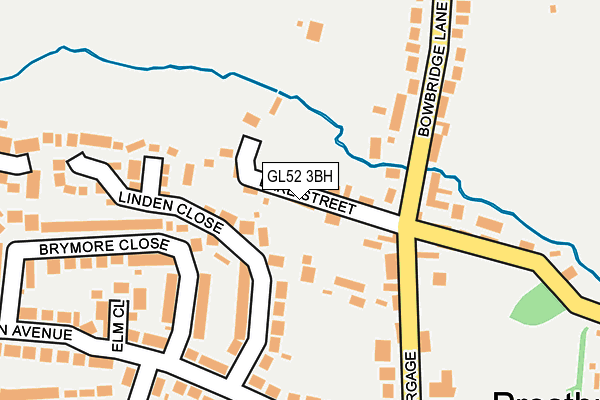 GL52 3BH map - OS OpenMap – Local (Ordnance Survey)