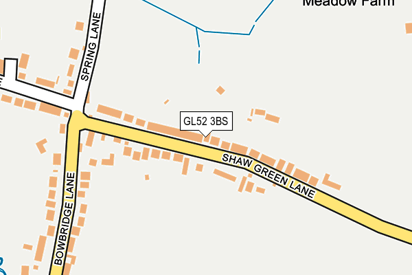 GL52 3BS map - OS OpenMap – Local (Ordnance Survey)