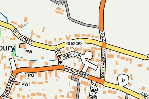 GL52 3BX map - OS OpenMap – Local (Ordnance Survey)
