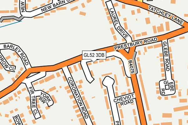 GL52 3DB map - OS OpenMap – Local (Ordnance Survey)