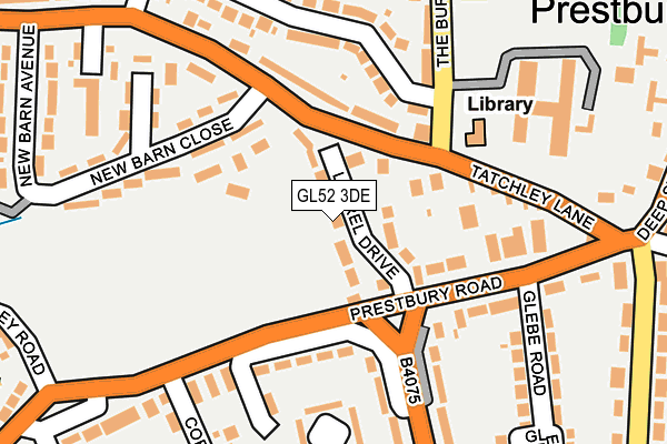GL52 3DE map - OS OpenMap – Local (Ordnance Survey)