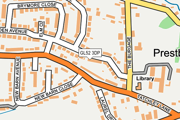 GL52 3DP map - OS OpenMap – Local (Ordnance Survey)