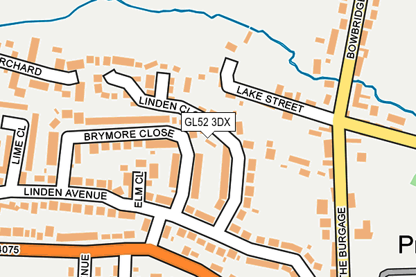 GL52 3DX map - OS OpenMap – Local (Ordnance Survey)
