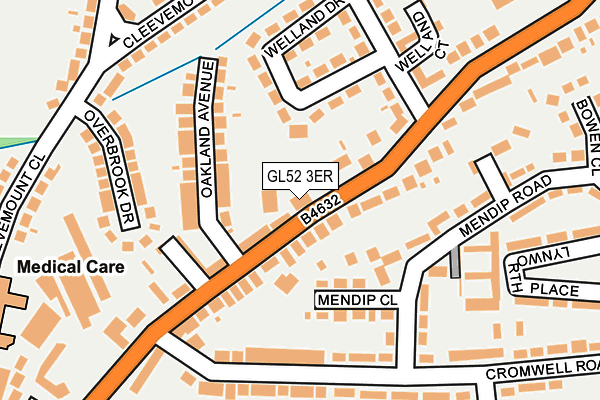 GL52 3ER map - OS OpenMap – Local (Ordnance Survey)