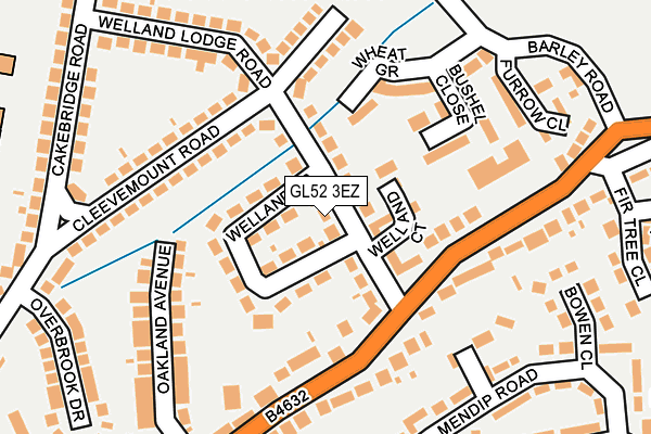 GL52 3EZ map - OS OpenMap – Local (Ordnance Survey)