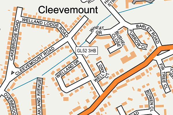 GL52 3HB map - OS OpenMap – Local (Ordnance Survey)