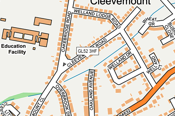 GL52 3HF map - OS OpenMap – Local (Ordnance Survey)