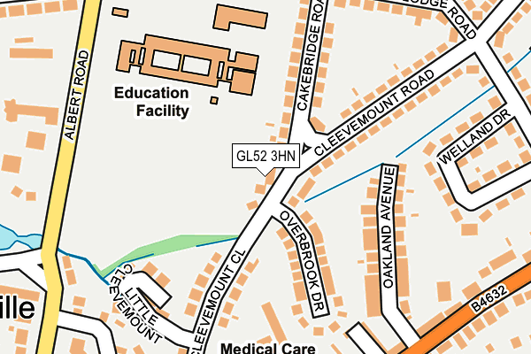GL52 3HN map - OS OpenMap – Local (Ordnance Survey)