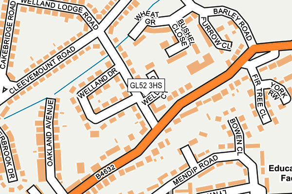 GL52 3HS map - OS OpenMap – Local (Ordnance Survey)