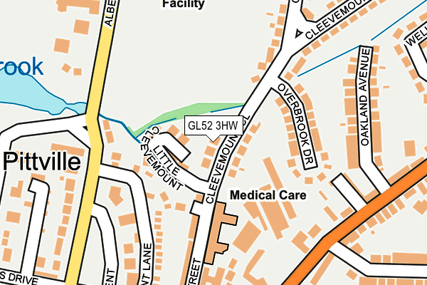 GL52 3HW map - OS OpenMap – Local (Ordnance Survey)