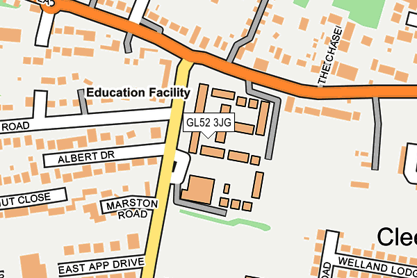 GL52 3JG map - OS OpenMap – Local (Ordnance Survey)