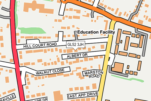 GL52 3JH map - OS OpenMap – Local (Ordnance Survey)