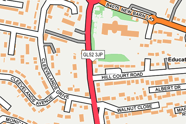 GL52 3JP map - OS OpenMap – Local (Ordnance Survey)