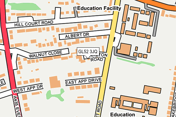 GL52 3JQ map - OS OpenMap – Local (Ordnance Survey)