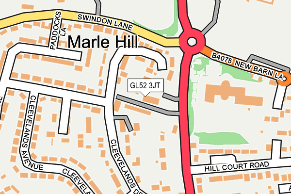 GL52 3JT map - OS OpenMap – Local (Ordnance Survey)