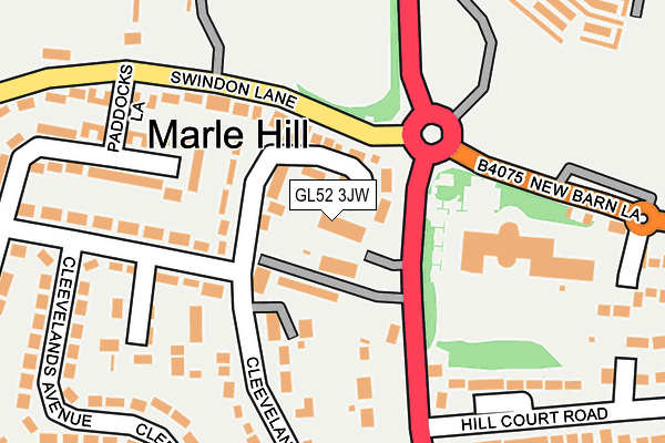 GL52 3JW map - OS OpenMap – Local (Ordnance Survey)