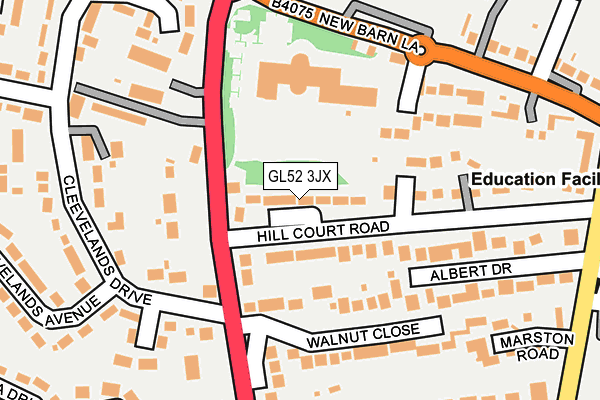 GL52 3JX map - OS OpenMap – Local (Ordnance Survey)