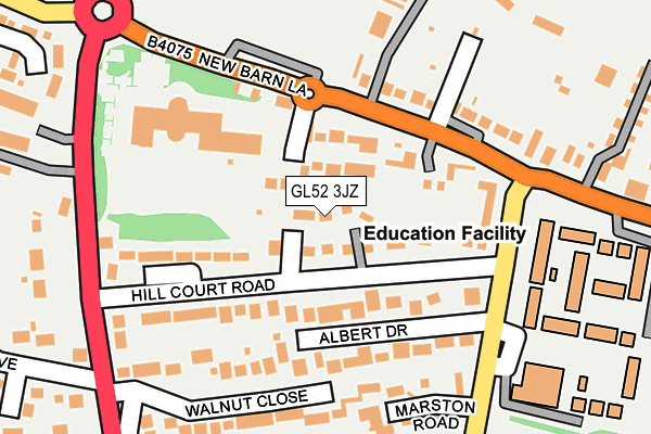 GL52 3JZ map - OS OpenMap – Local (Ordnance Survey)