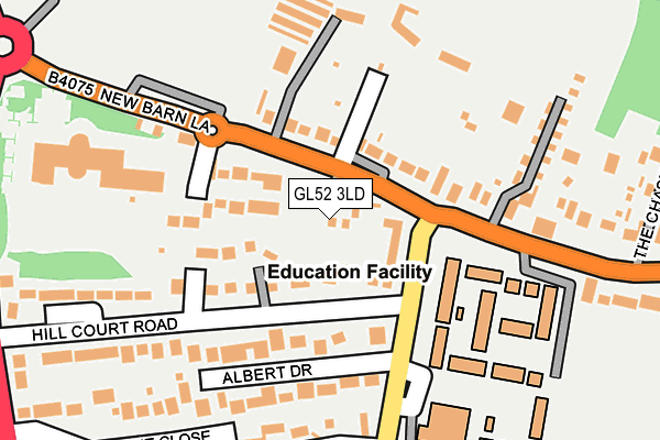 GL52 3LD map - OS OpenMap – Local (Ordnance Survey)