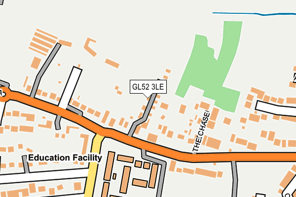 GL52 3LE map - OS OpenMap – Local (Ordnance Survey)