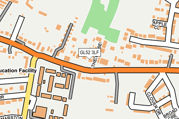 GL52 3LF map - OS OpenMap – Local (Ordnance Survey)