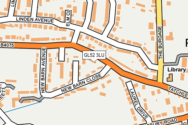 GL52 3LU map - OS OpenMap – Local (Ordnance Survey)