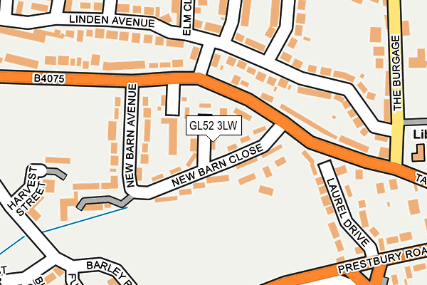 GL52 3LW map - OS OpenMap – Local (Ordnance Survey)