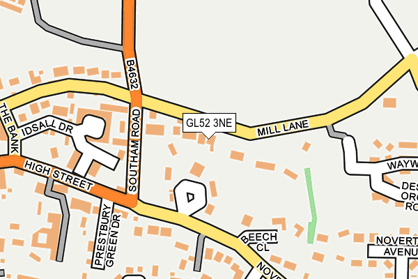 GL52 3NE map - OS OpenMap – Local (Ordnance Survey)