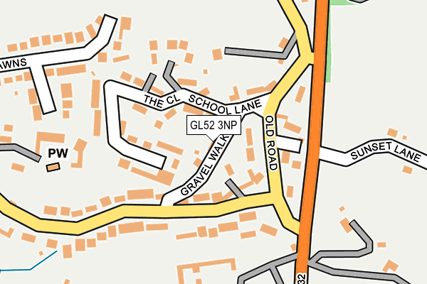 GL52 3NP map - OS OpenMap – Local (Ordnance Survey)