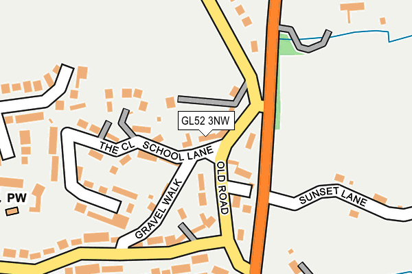 GL52 3NW map - OS OpenMap – Local (Ordnance Survey)
