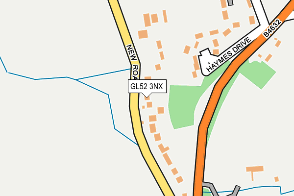 GL52 3NX map - OS OpenMap – Local (Ordnance Survey)