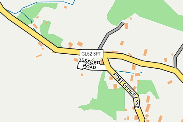 GL52 3PT map - OS OpenMap – Local (Ordnance Survey)