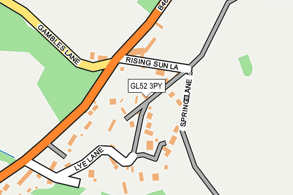 GL52 3PY map - OS OpenMap – Local (Ordnance Survey)