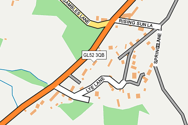 GL52 3QB map - OS OpenMap – Local (Ordnance Survey)