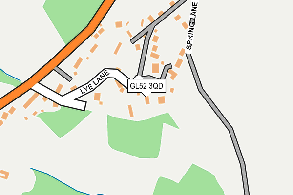 GL52 3QD map - OS OpenMap – Local (Ordnance Survey)