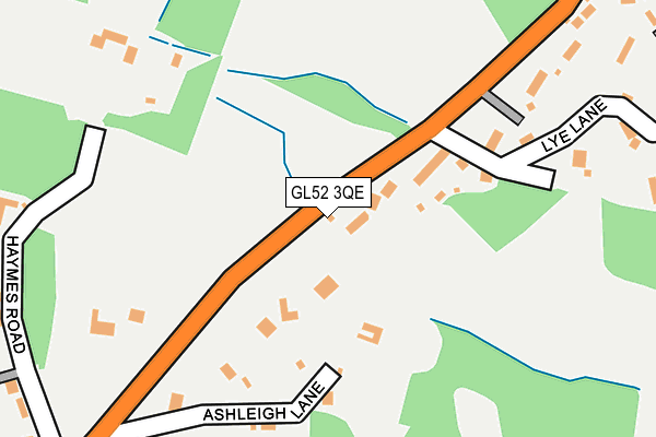 GL52 3QE map - OS OpenMap – Local (Ordnance Survey)