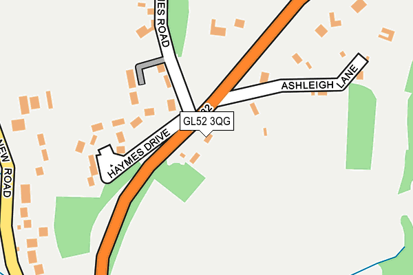 GL52 3QG map - OS OpenMap – Local (Ordnance Survey)