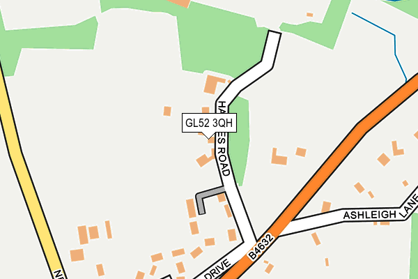 GL52 3QH map - OS OpenMap – Local (Ordnance Survey)