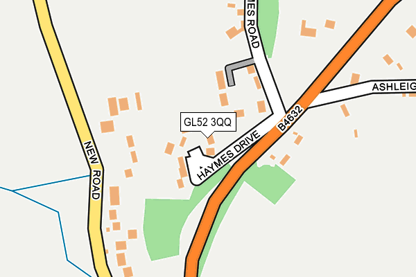 GL52 3QQ map - OS OpenMap – Local (Ordnance Survey)