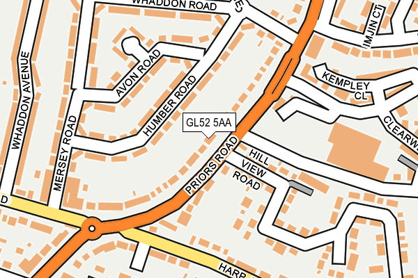 GL52 5AA map - OS OpenMap – Local (Ordnance Survey)